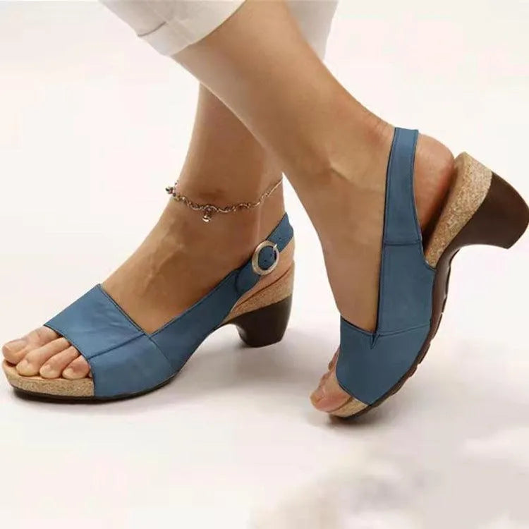Elarova | Damen Sandalen mit Blockabsatz