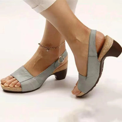 Elarova | Damen Sandalen mit Blockabsatz