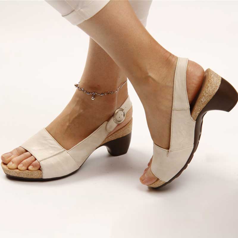 Elarova | Damen Sandalen mit Orthopädischem Komfort und Stil Beige