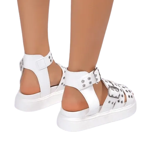Elarova | Damen-Sandalen mit offener Spitze und dickem Boden