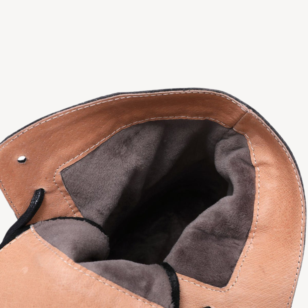 Elarova | Damen-Schnürstiefeletten aus echtem Leder
