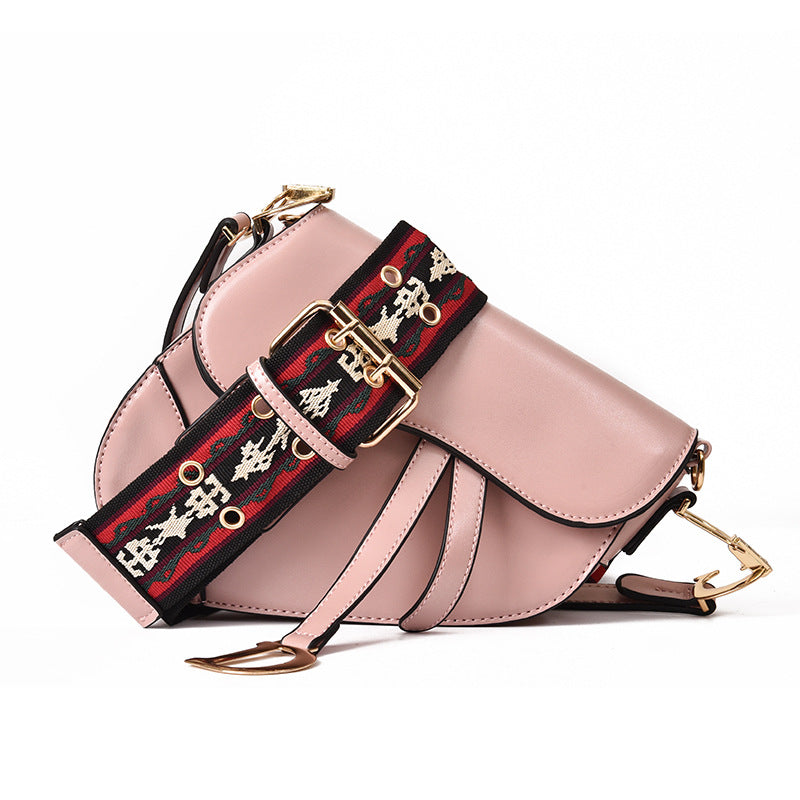 Elarova | Damen Schultertasche Exklusive PULeder Satteltasche mit breitem Riemen und luxuriösem Aussehen