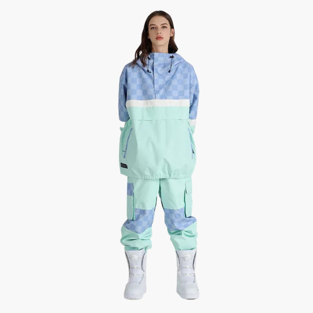 Elarova | Damen Skianzug mit Kapuzenjacke und Cargohose