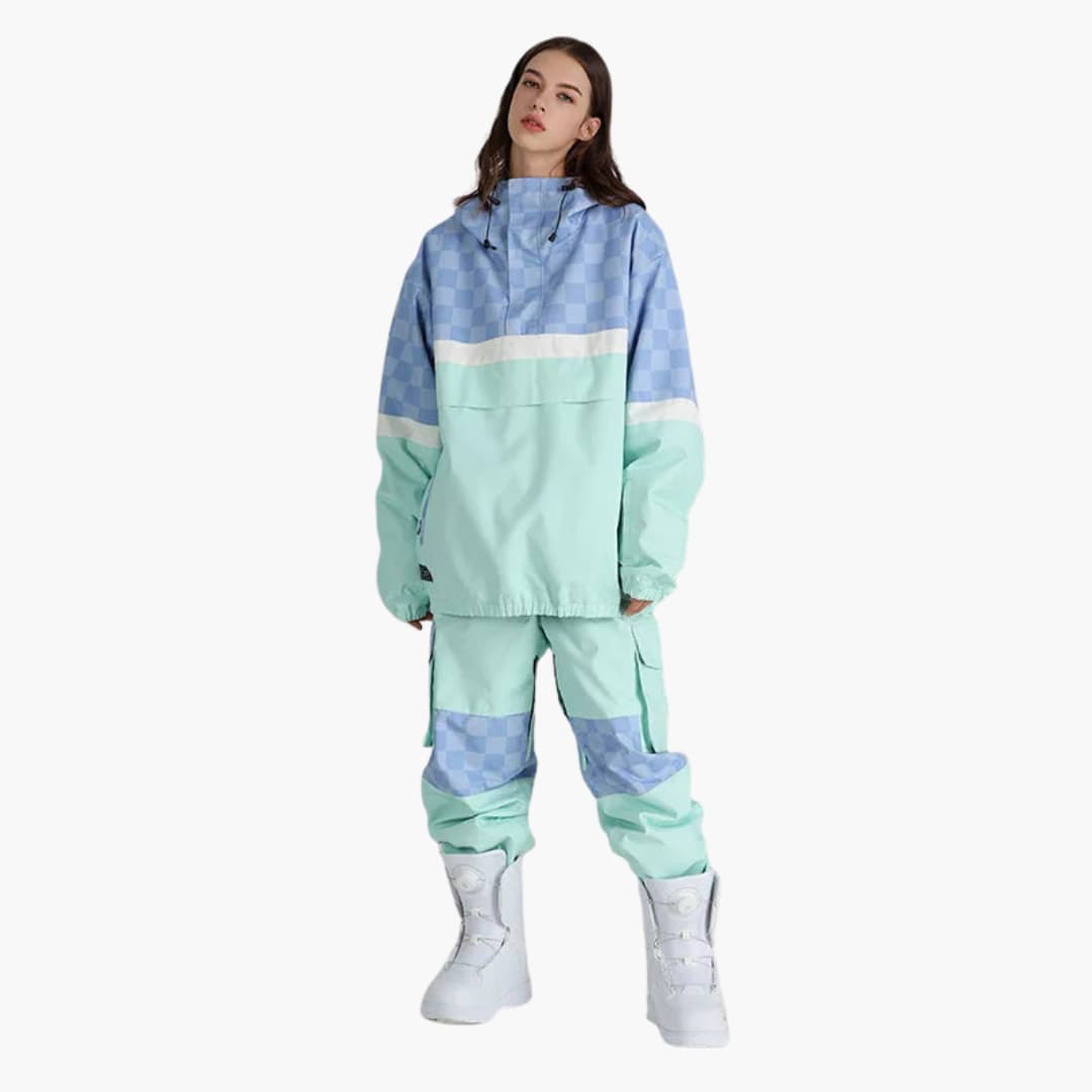 Elarova | Damen Skianzug mit Kapuzenjacke und Cargohose
