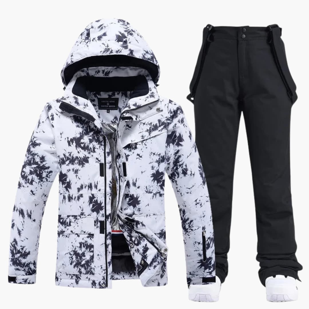 Elarova | Damen-Skianzug mit Kapuzenjacke und Hosenträgerhose