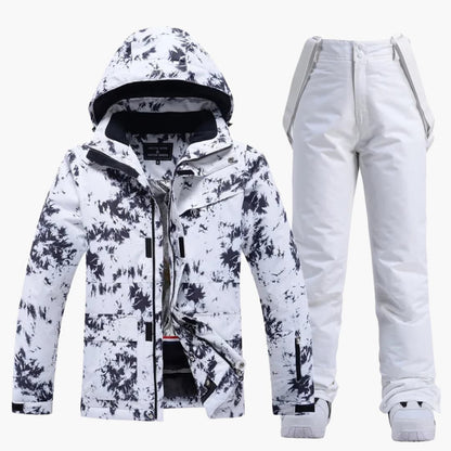 Elarova | Damen-Skianzug mit Kapuzenjacke und Hosenträgerhose