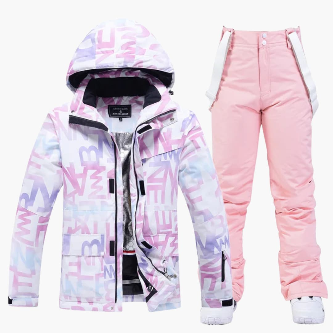 Elarova | Damen-Skianzug mit Kapuzenjacke und Hosenträgerhose
