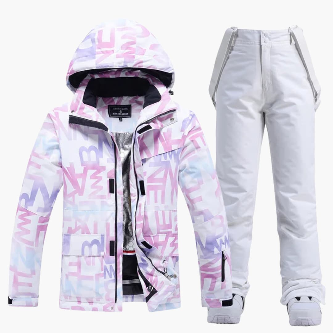 Elarova | Damen-Skianzug mit Kapuzenjacke und Hosenträgerhose