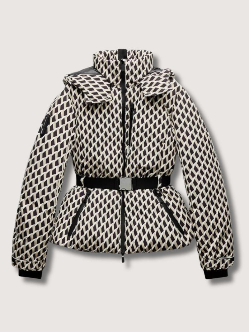 Elarova | Damen-Skijacke mit Gürtel und Schößchen