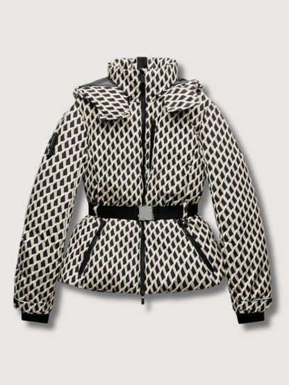 Elarova | Damen-Skijacke mit Gürtel und Schößchen