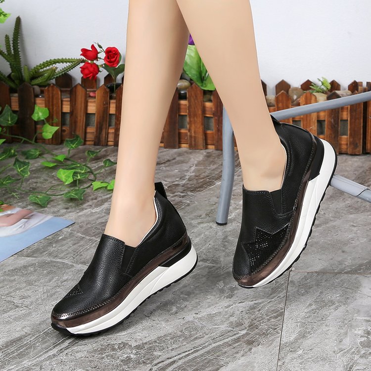 Elarova | Damen SlipOn Sneakers mit glitzerndem Obermaterial und komfortabler Sohle