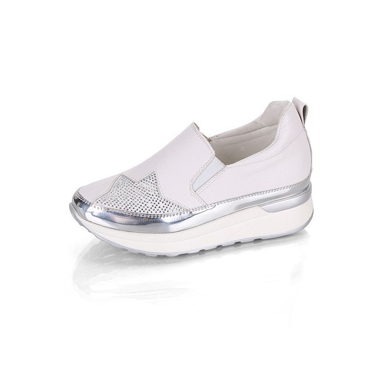 Elarova | Damen SlipOn Sneakers mit glitzerndem Obermaterial und komfortabler Sohle