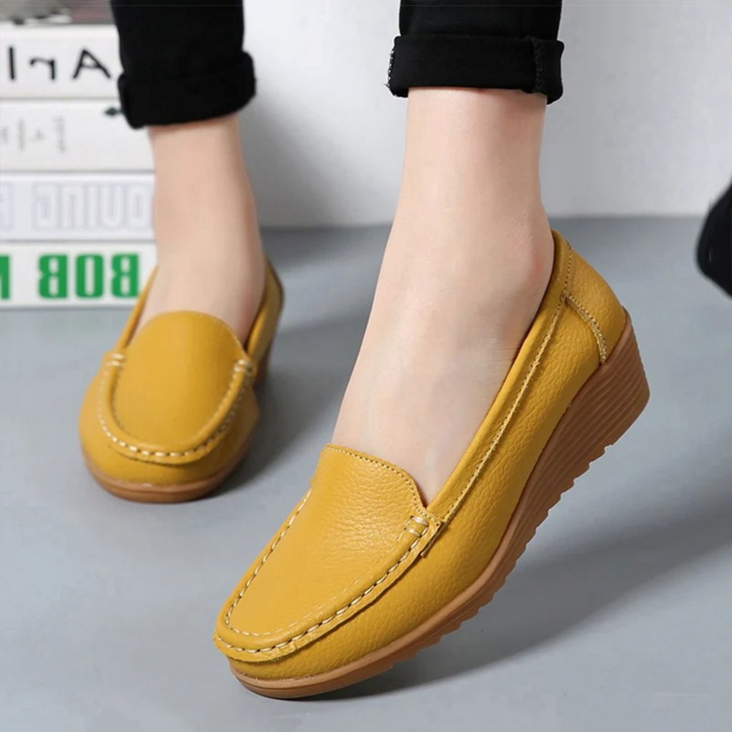Elarova | Damen-Slipper im Mokassin-Slip-on-Stil