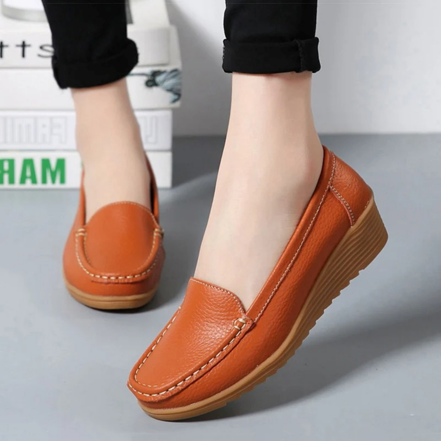 Elarova | Damen-Slipper im Mokassin-Slip-on-Stil