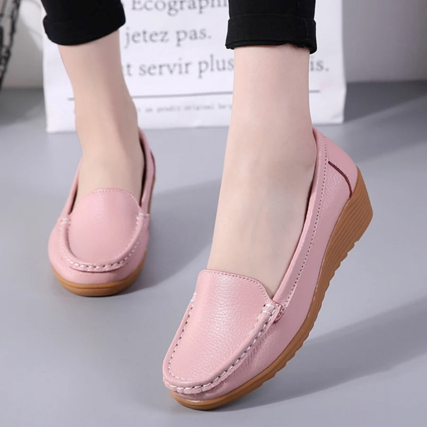Elarova | Damen-Slipper im Mokassin-Slip-on-Stil