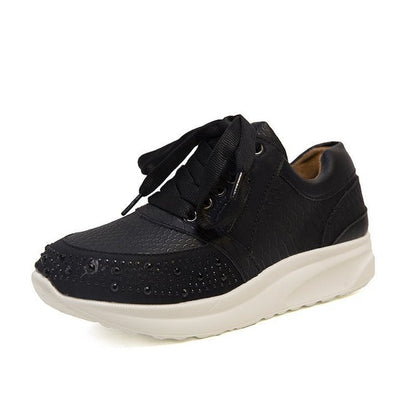 Elarova | Damen Sportliche Sneakers mit Glitzerelementen und ergonomischer Sohle