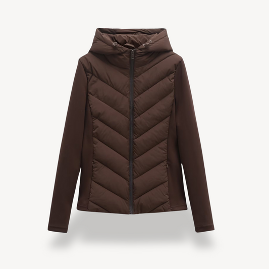 Elarova | Damen-Steppjacke mit Chevron-Muster