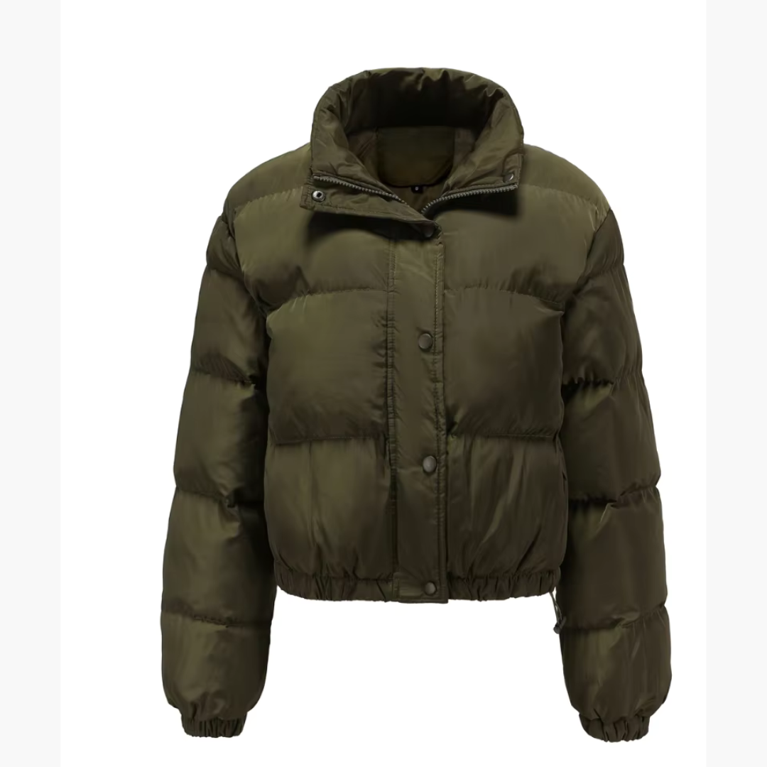 Elarova | Damen Steppjacke mit Kapuze und Reißverschluss