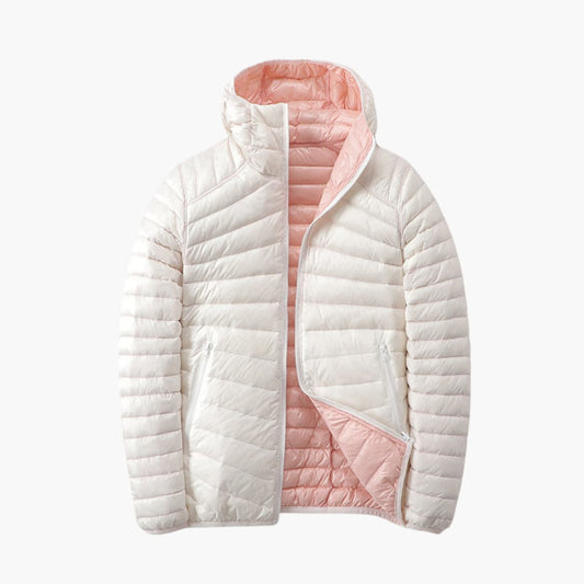 Elarova | Damen Steppjacke mit Kapuze und Reißverschluss