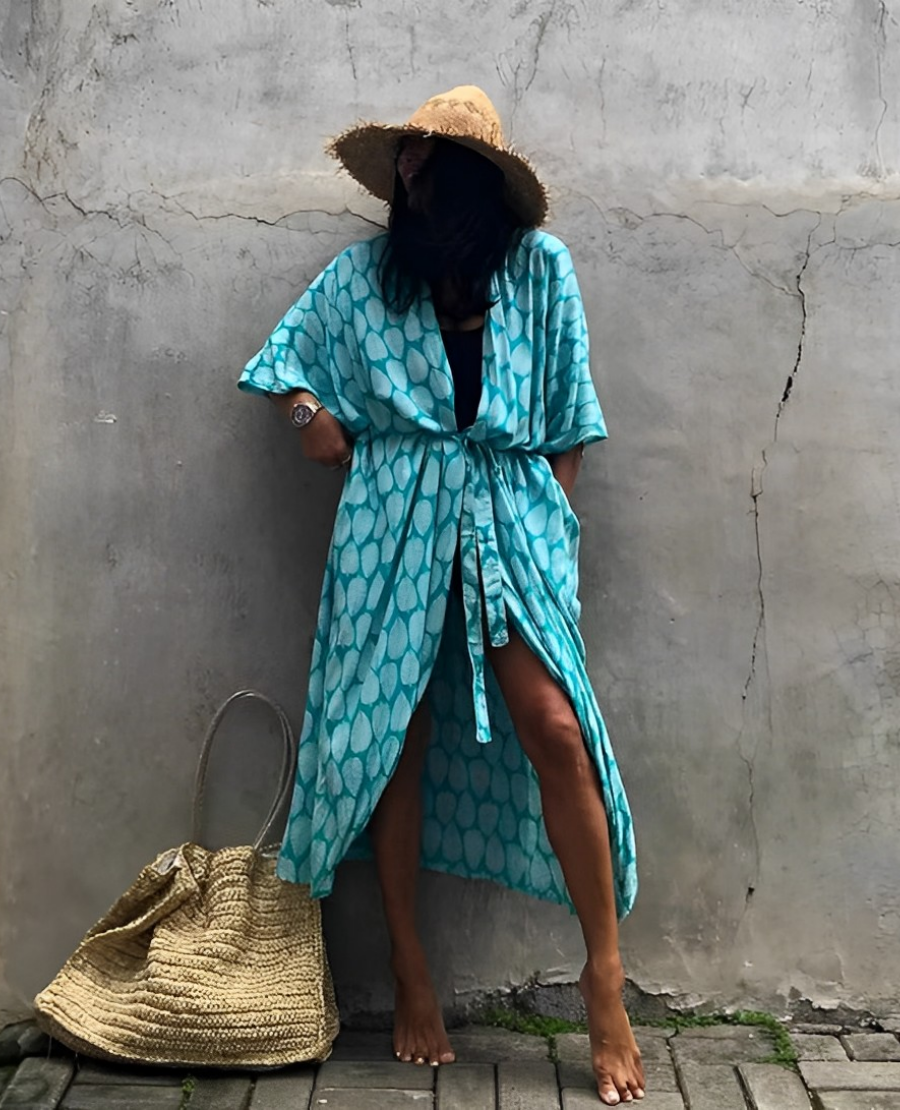 Elarova | Damen Strand-Kimono-Robe Leichtes Material & Elegantes Design