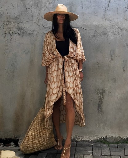 Elarova | Damen Strand-Kimono-Robe Leichtes Material & Elegantes Design