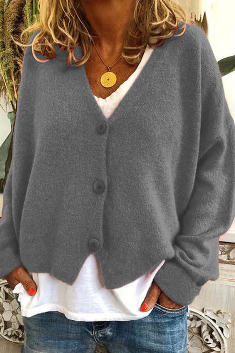 Elarova | Damen Strickjacke Kurz Rot