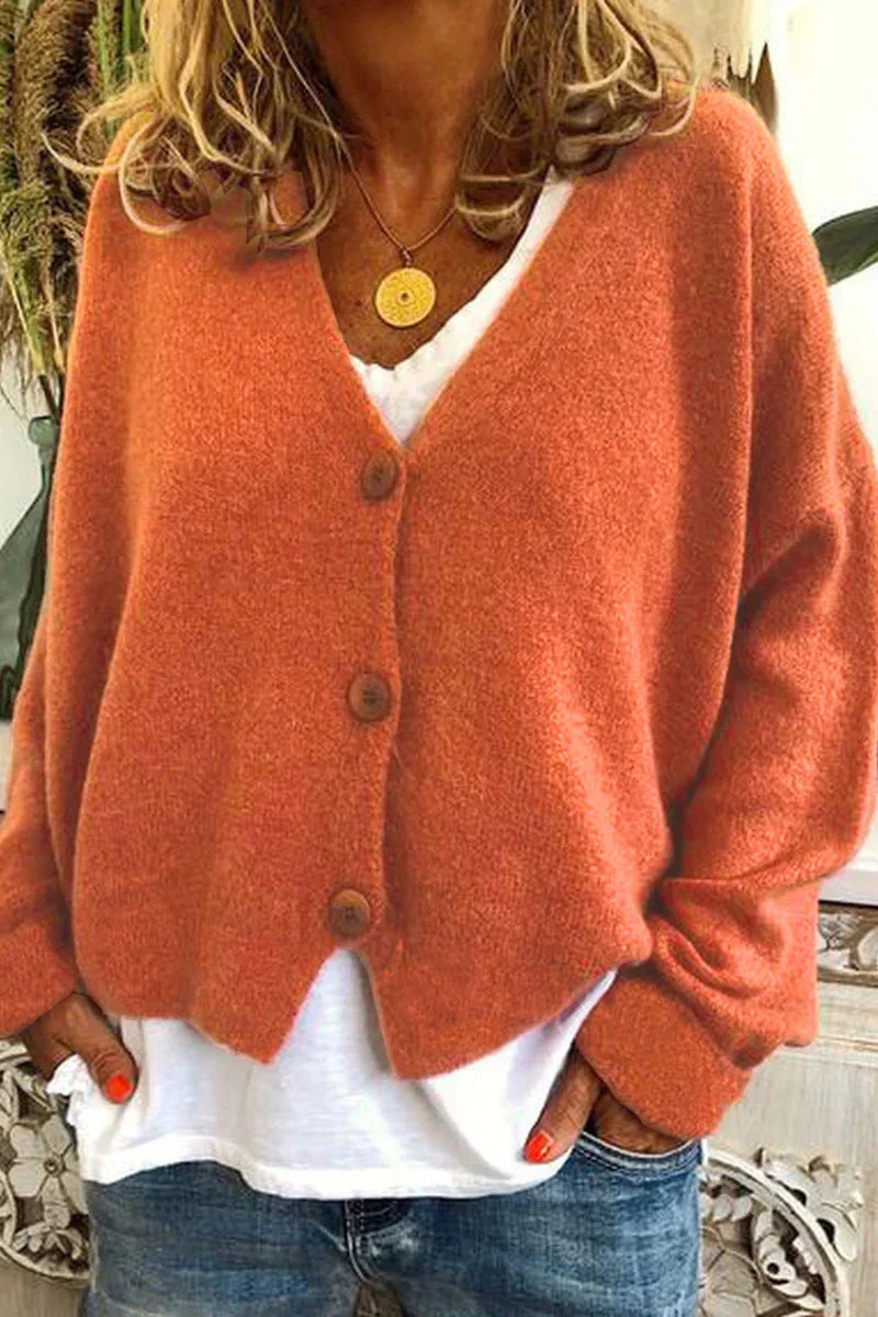 Elarova | Damen Strickjacke Kurz Rot