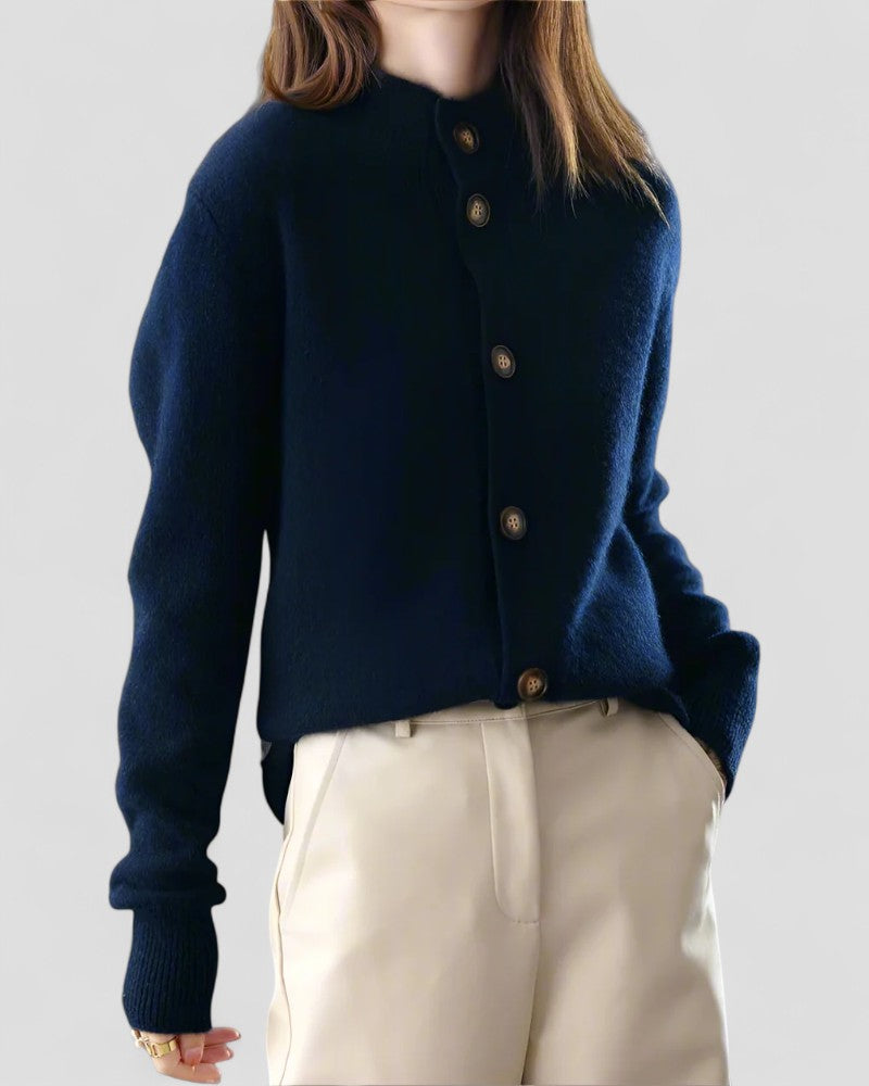 Elarova | Damen-Strickjacke mit Knopfleiste