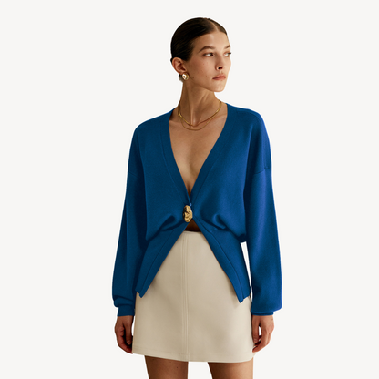 Elarova | Damen-Strickjacke mit V-Ausschnitt