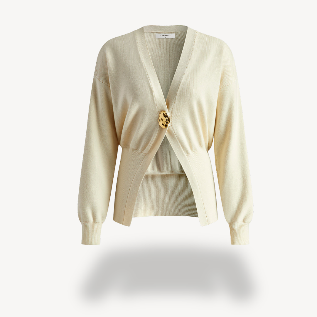 Elarova | Damen-Strickjacke mit V-Ausschnitt