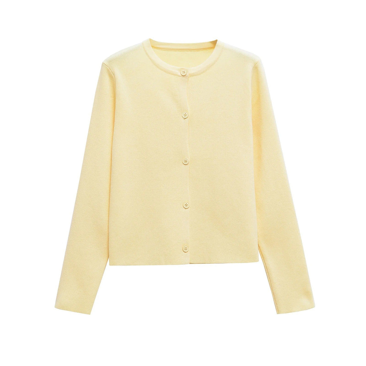 Elarova | Damen Strickjacke mit knöpfbarem Design und elegantem Rundhalsausschnitt