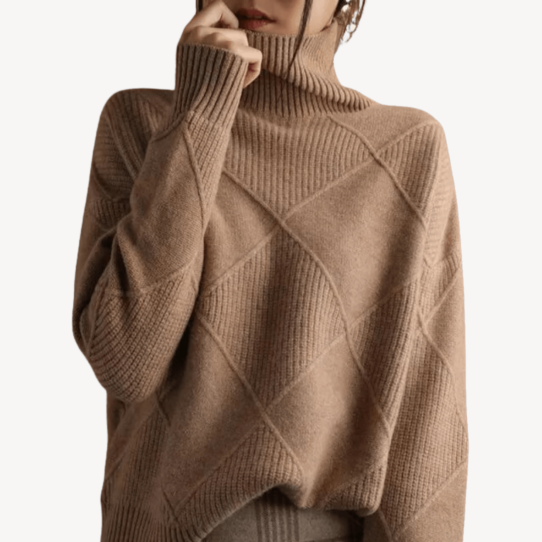 Elarova | Damen-Strickpullover mit Rollkragen
