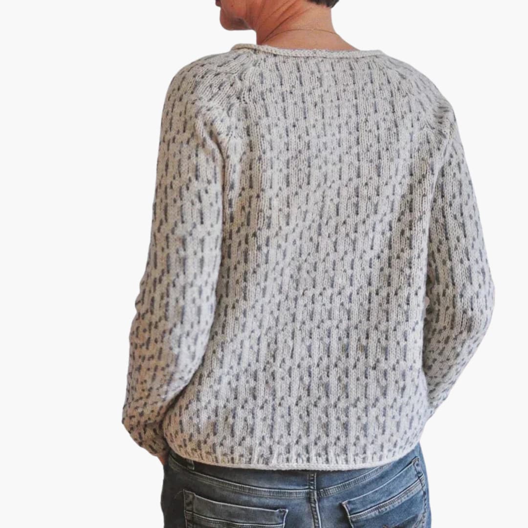 Elarova | Damen Strickpullover mit Rundhalsausschnitt und langen Ärmeln