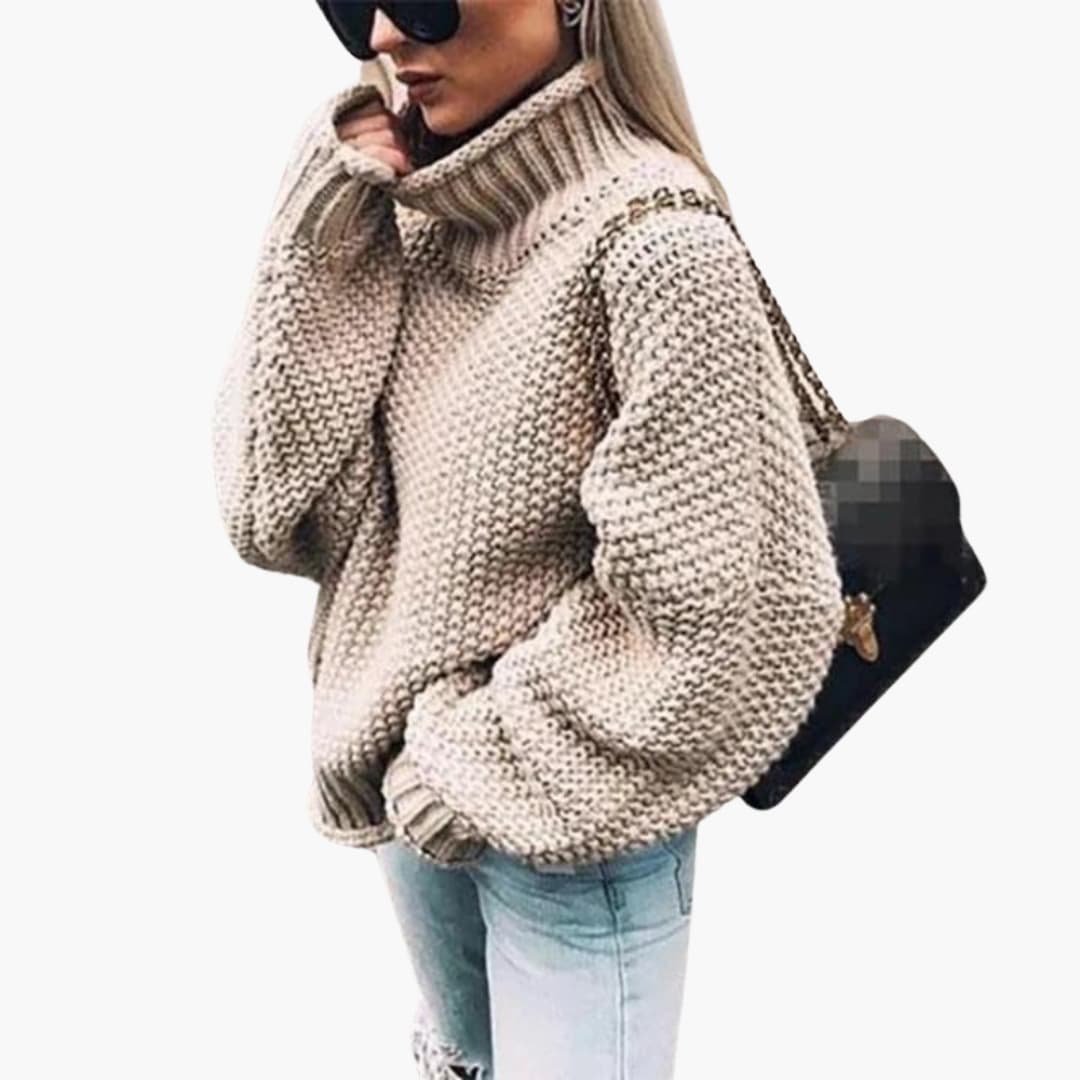 Elarova | Damen Strickpullover mit langen Ärmeln