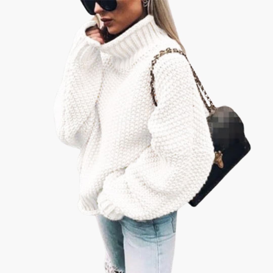 Elarova | Damen Strickpullover mit langen Ärmeln
