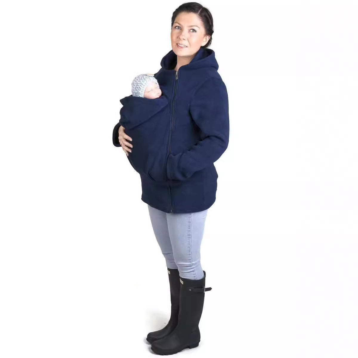 Elarova | Damen Tragejacke aus kuscheligem Fleece mit verlängertem Schnitt