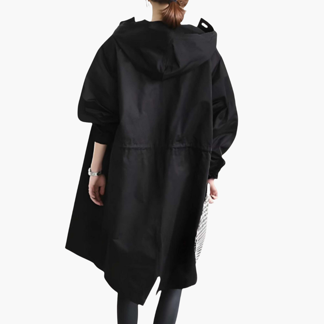 Elarova | Damen Trenchcoat mit Kapuze und Schutz vor Nässe