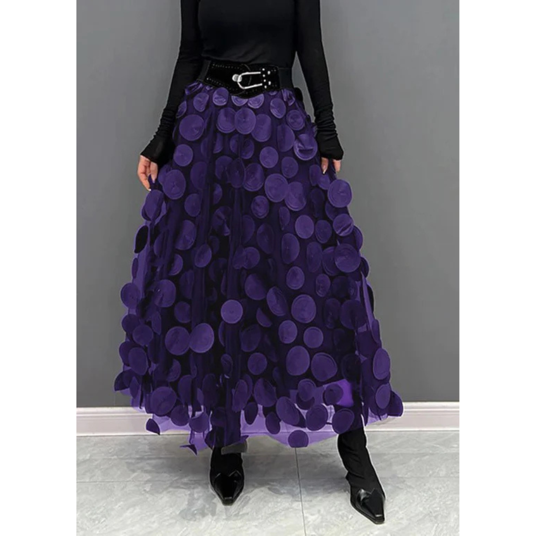 Elarova | Damen Tüllrock Mit Hochtailliertem Design & Fließendem Schnitt
