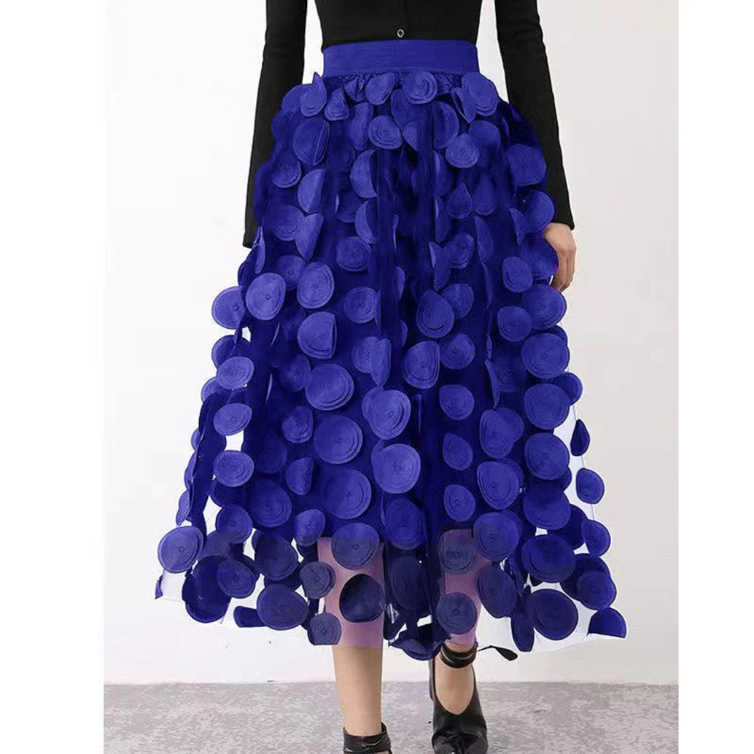 Elarova | Damen Tüllrock Mit Hochtailliertem Design & Fließendem Schnitt