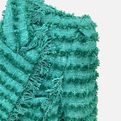 Elarova | Damen-Tweed-Blazer – Slim Fit mit Quastenfransen