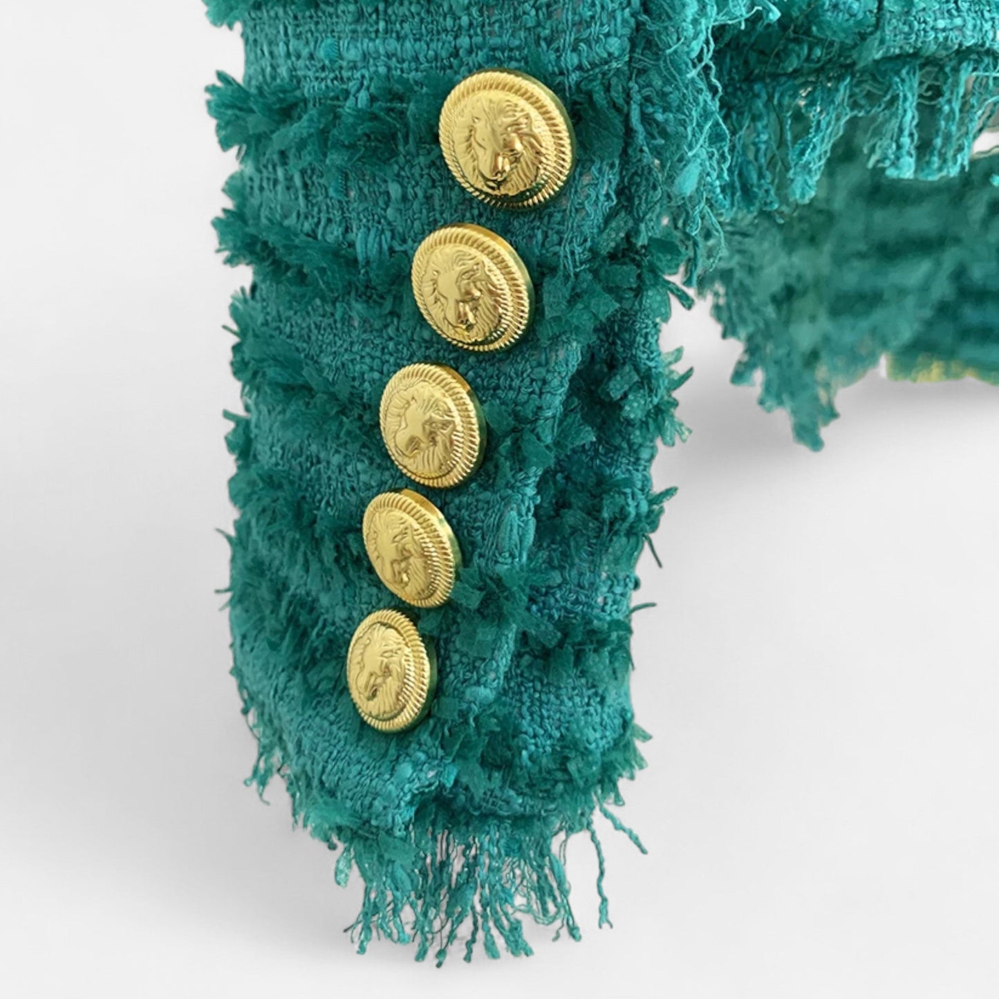 Elarova | Damen-Tweed-Blazer – Slim Fit mit Quastenfransen