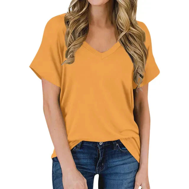 Elarova | Damen V-Ausschnitt T-Shirt