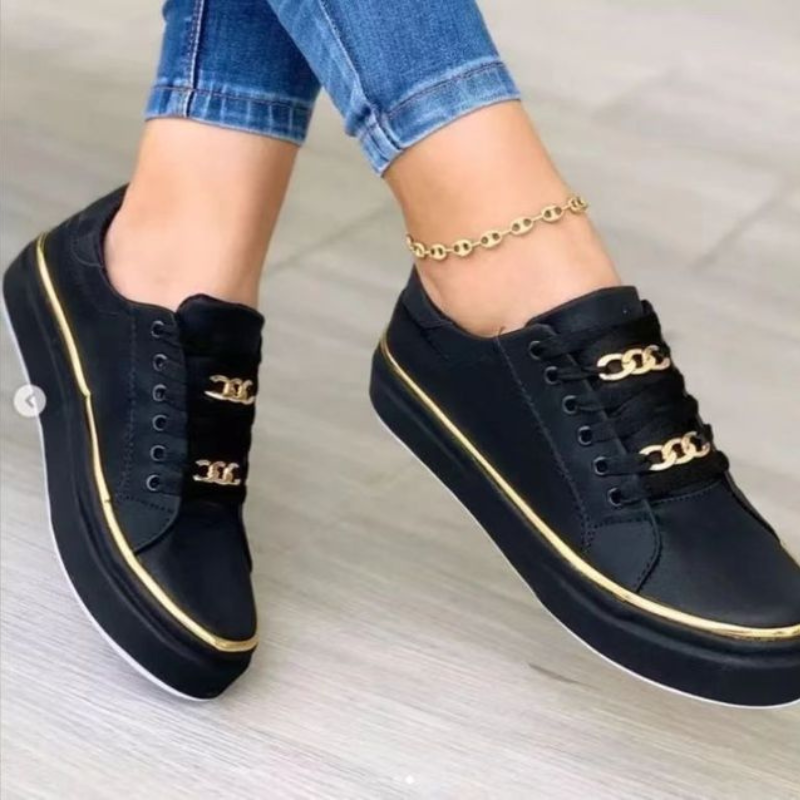 Elarova | Damen Weiße Sneaker Casual Stil
