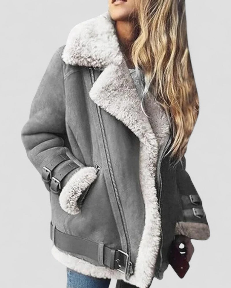 Elarova | Damen Winter Kunstlederjacke