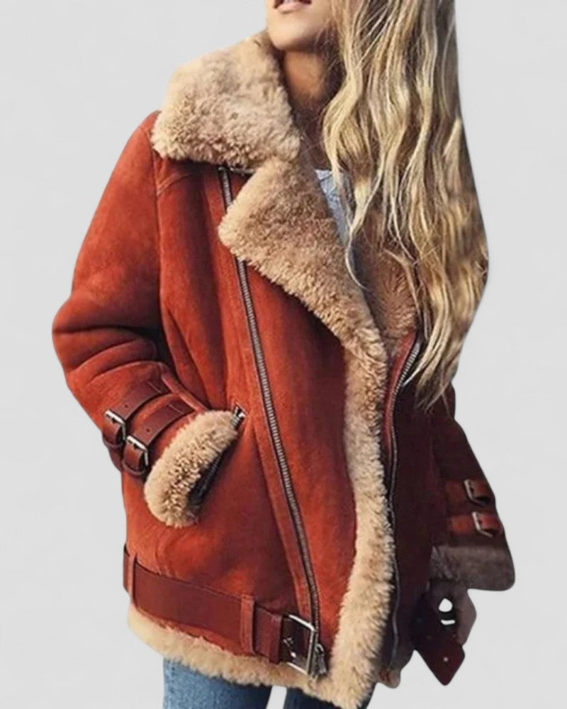 Elarova | Damen Winter Kunstlederjacke