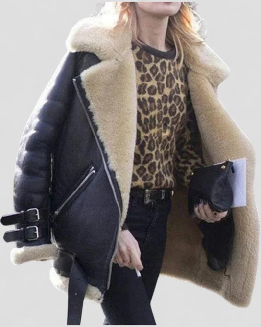 Elarova | Damen Winter Kunstlederjacke