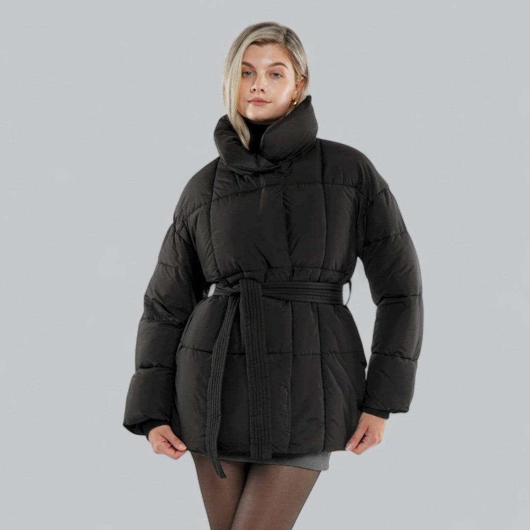 Elarova | Damen Winterjacke mit Gürtel