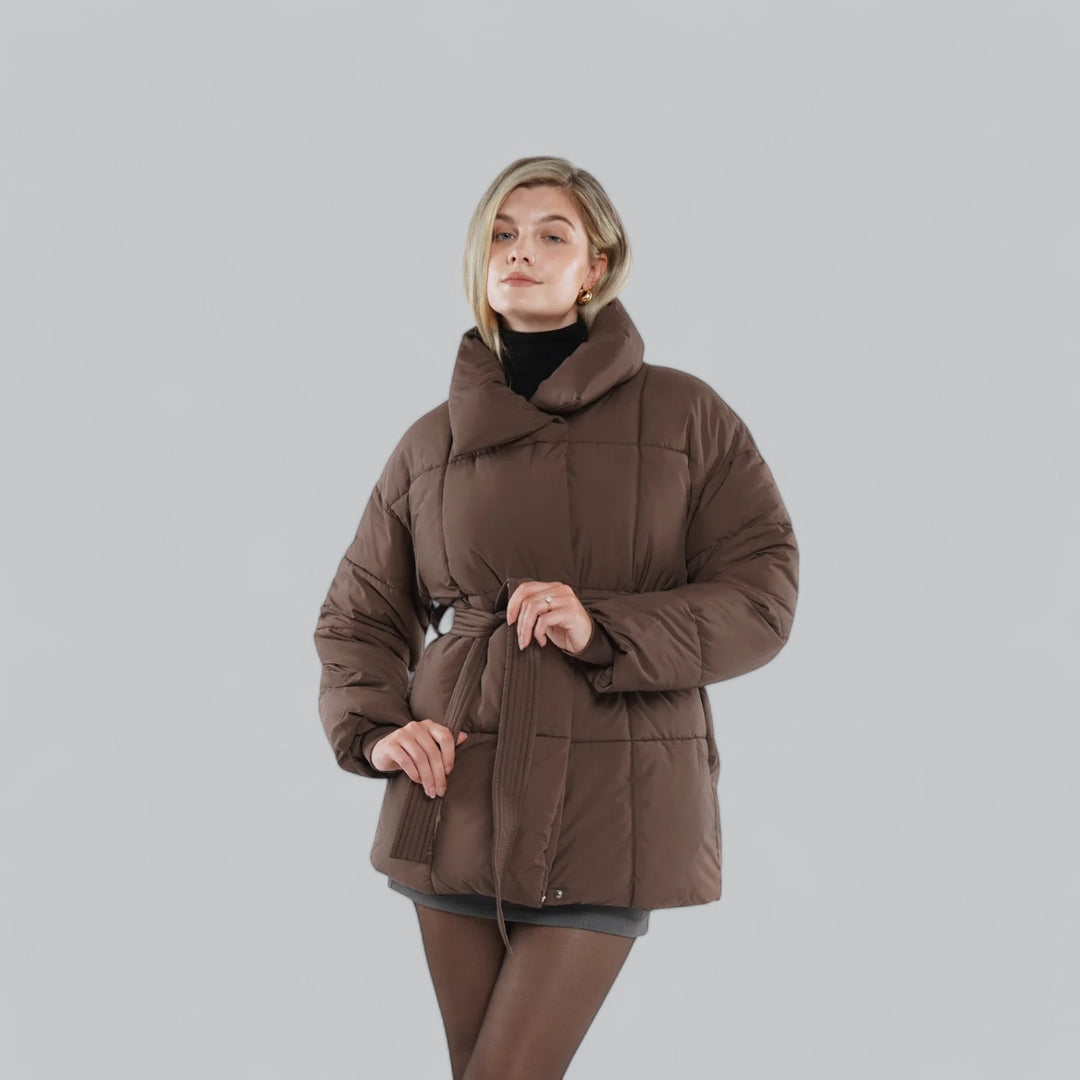 Elarova | Damen Winterjacke mit Gürtel
