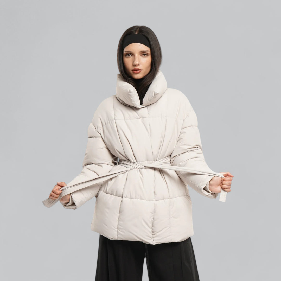 Elarova | Damen Winterjacke mit Gürtel