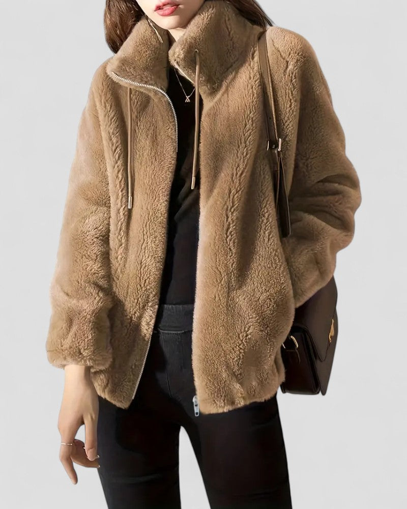 Elarova | Damen-Wintermantel aus Plüschfleece